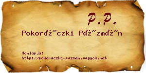 Pokoráczki Pázmán névjegykártya